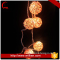 Outdoor rattan ball decorative string lights